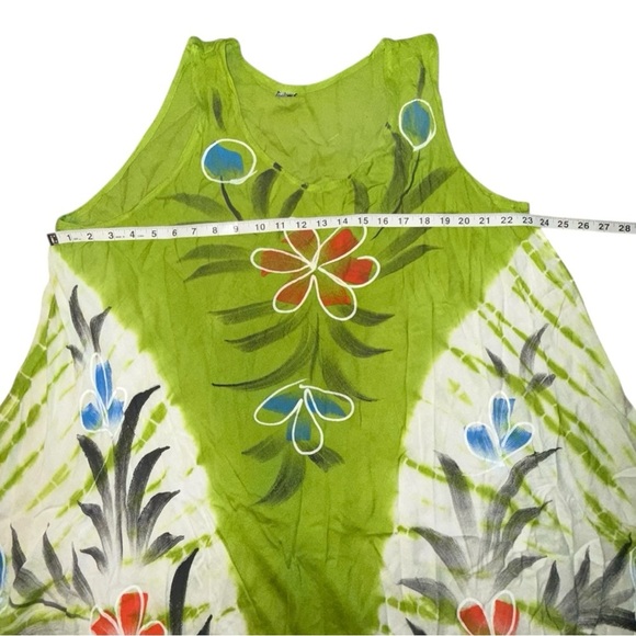 FREE SIZE Brush Printed Umbrella Dress / Beach Cover-Up - Free Size - Picture 10 of 13